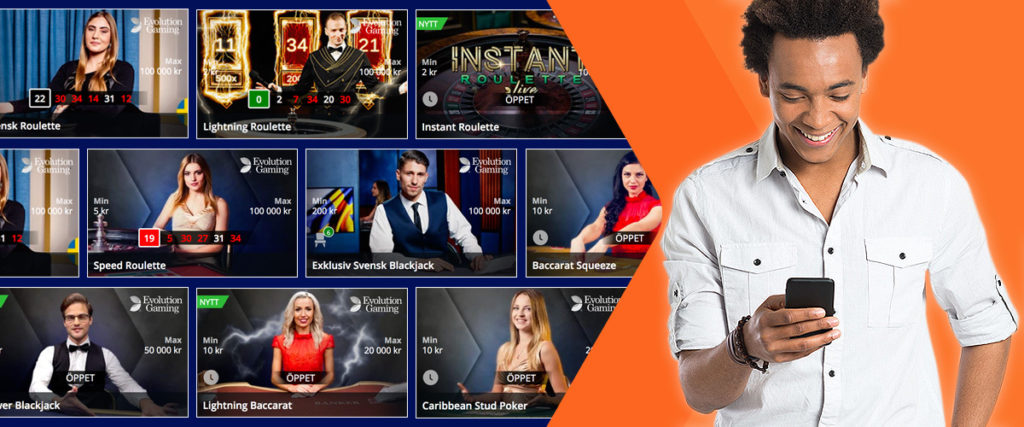 Livecasino, lägsta- och maxbet